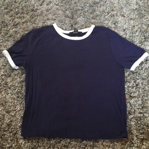 Navy blue crop top